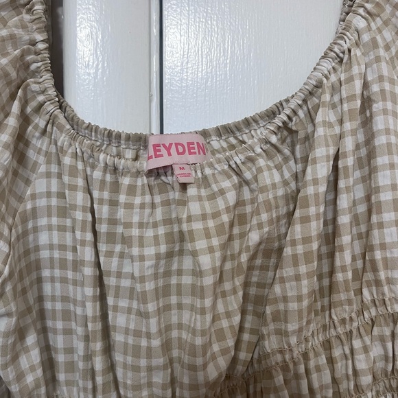 Plaid Puff-Sleeved Mini Dress - Picture 3 of 3